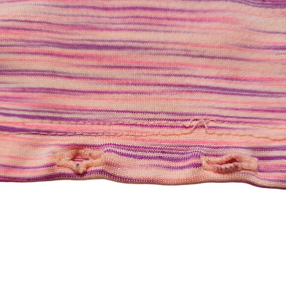 Maurices In Motion Hooded Workout Shirt Long Sleeves Space Dye Coral Purple Sz M - Picture 9 of 13